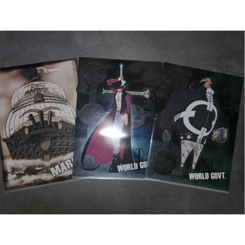 One Piece - Lot De 3 Portes Documents Mihawk Kuma Et Marine