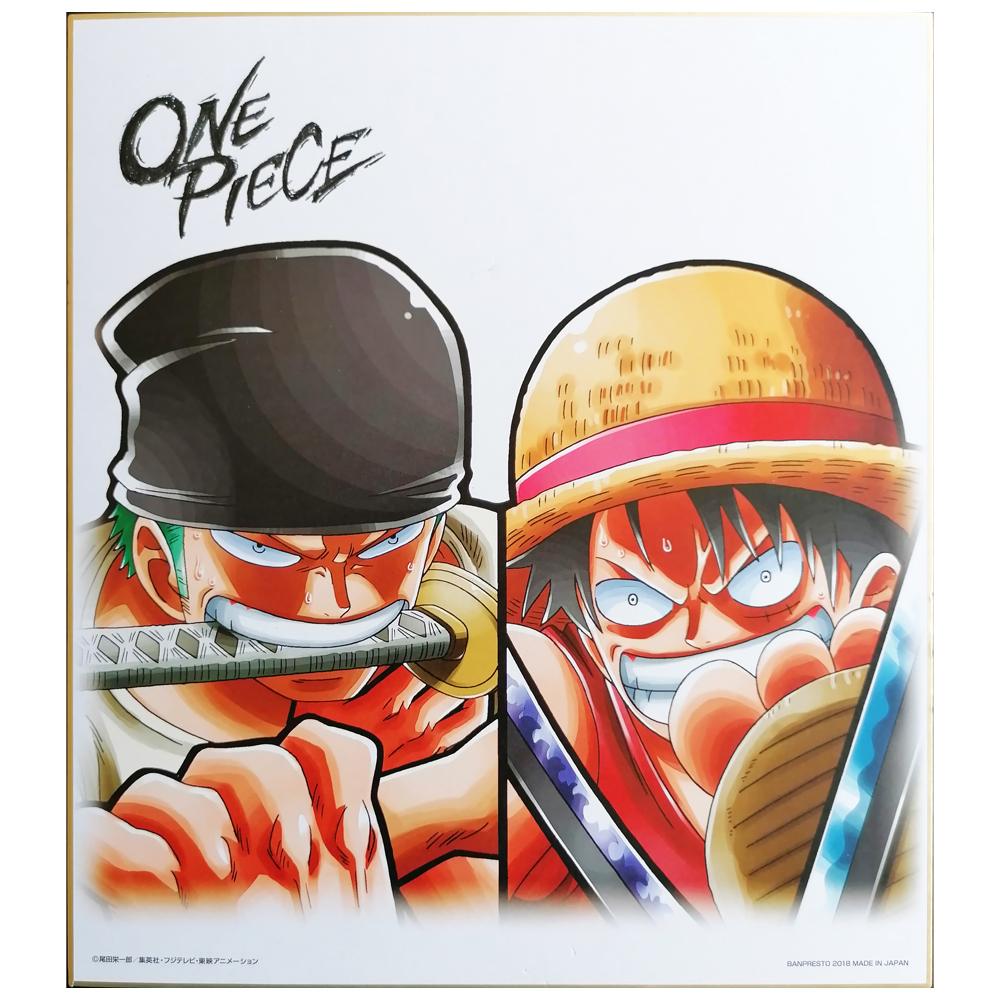 One Piece - Shikishi Art Roronoa Zoro & Luffy Ichiban Kuji