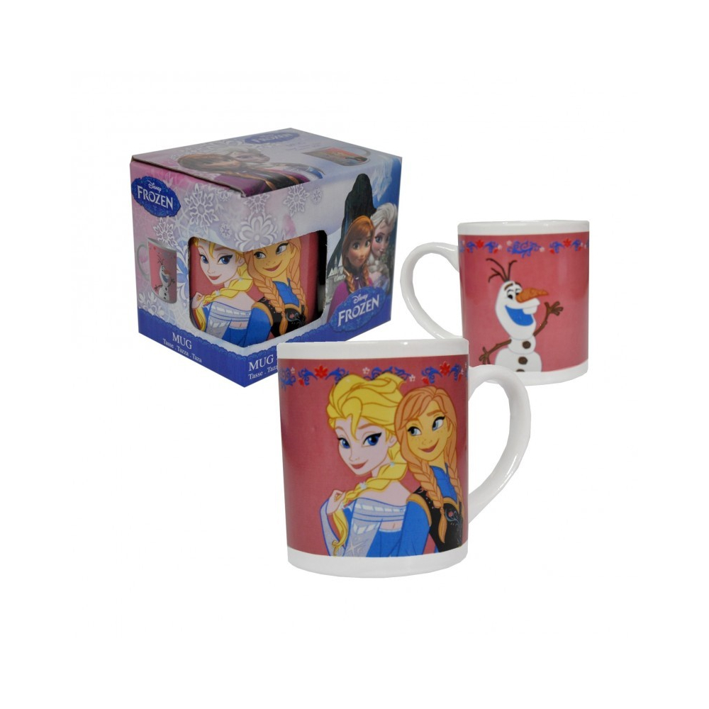 La Reine Des Neiges - Mug Elsa Et Anna Version Rose