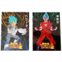 Dragon Ball - Duo de Porte-Documents Vegeta SSJ God Bleu Et Goku SSJ God Bleu Kaioken Super DragonBall Heroes Saga [Lot H]