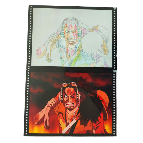 One Piece - Duo Porte Documents Usopp Et Monkey D Luffy Et Usopp Et Monkey D Luffy  Version Genga