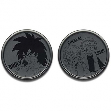 Dragon Ball - Lot de 2 Dessous de Verre en Métal Broly, Cheelai & Lemo Ichiban Kuji Guerriers Qui Protègent La Terre [Lot G]