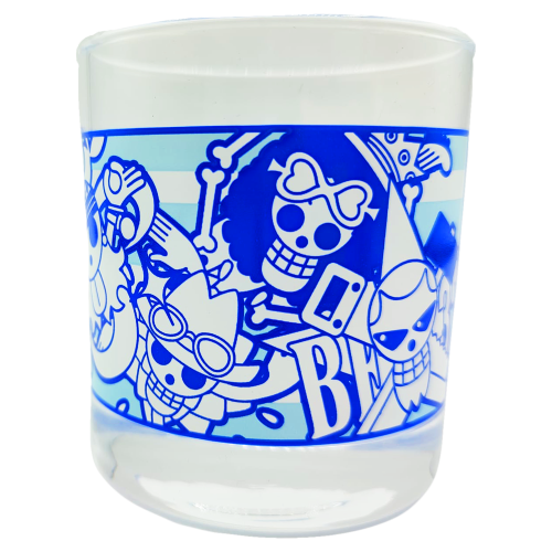 One Piece - Verre Pirates Logo Bleu Romance Dawn For The New World Ichiban Kuji [Lot H]