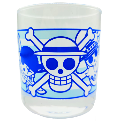 One Piece - Verre Pirates Logo Bleu Romance Dawn For The New World Ichiban Kuji [Lot H]