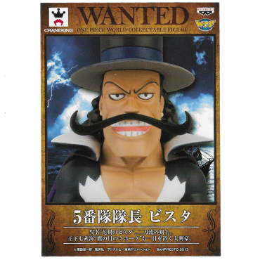 One Piece - Petit Poster WANTED Vista "L'Épée Fleurie" ~ Commandant de la 5e Division de l'Équipage de Barbe Blanche WCF