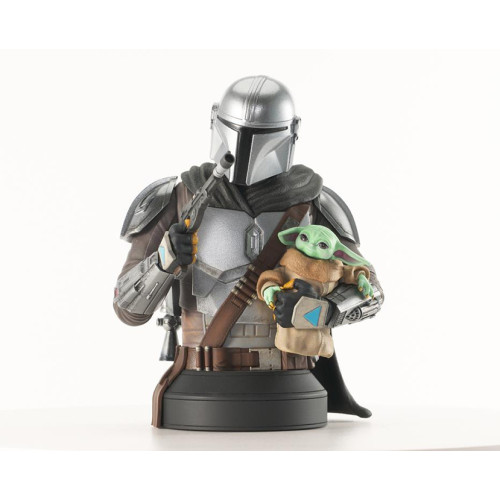 Star Wars : The Mandalorian - Figurine The Mandalorian + Grogu PX Bust 1/6