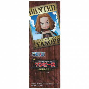 One Piece - Marque-Page WANTED Dead Or Alive Yassop WCF