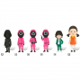 Squid Game - Pack de 6 Figurines WCF