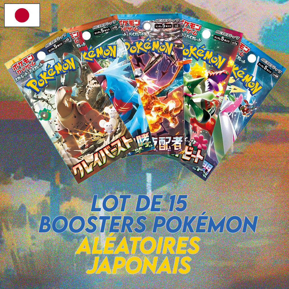 Pokémon - Lot De 15 Boosters Japonais Pokémon Aléatoires