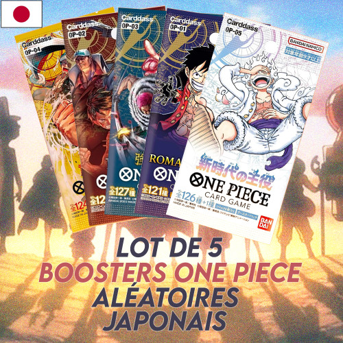 One Piece - Lot De 5 Boosters Japonais One Piece Aléatoires