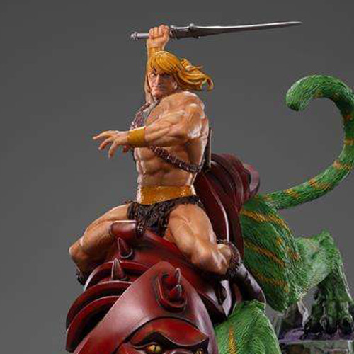 Les Maîtres De l'Univers - Figurine Musclor (He-Man) & Battle Cat 1/10 Art Scale Deluxe