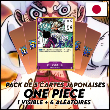 One Piece - Pack De 5 Cartes Japonaise One Piece Brook + 4 Aléatoires [OP01]