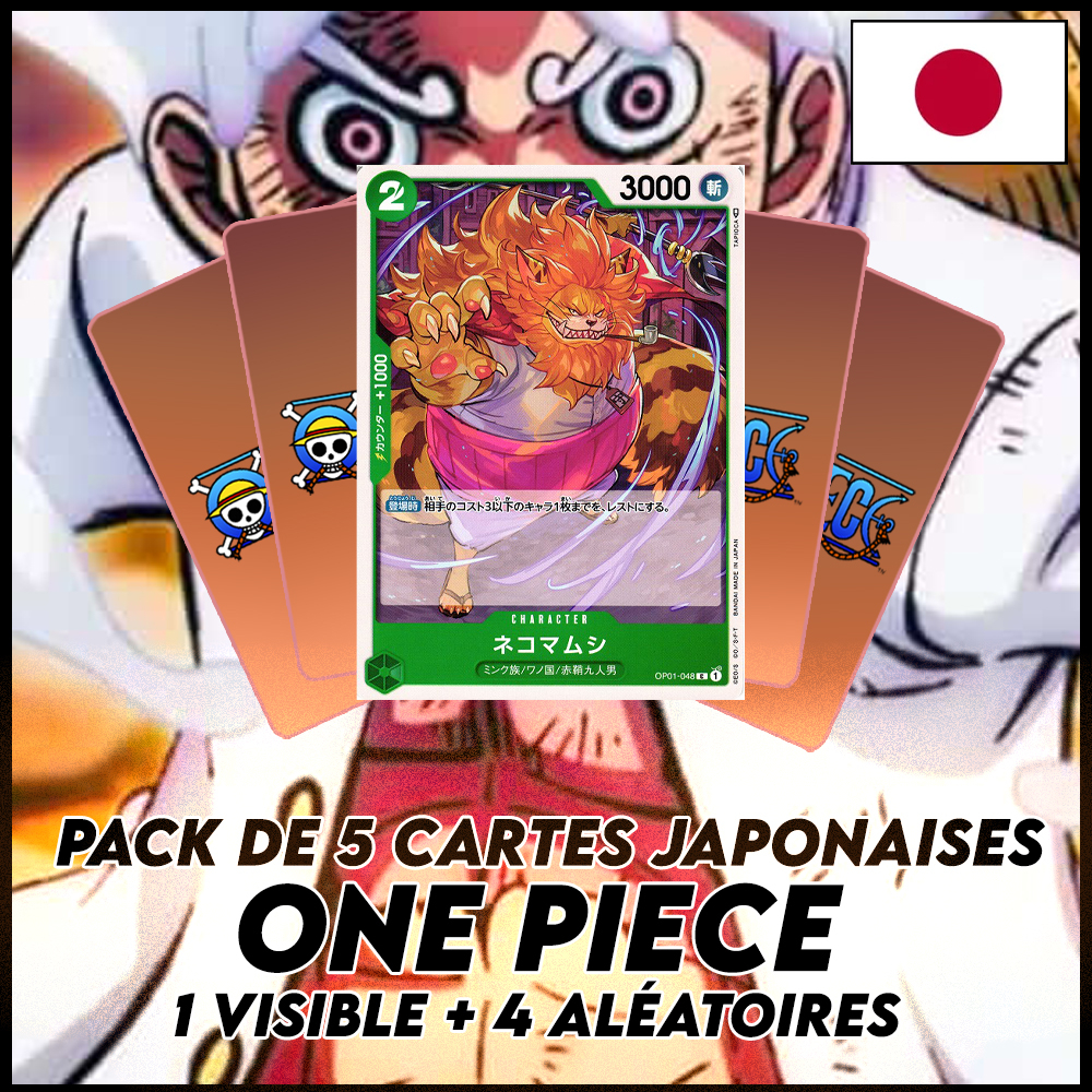 One Piece - Pack De 5 Cartes Japonaises One Piece Cat Viper+ 4 Aléatoires [OP01]