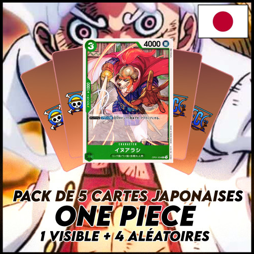 One Piece - Pack De 5 Cartes Japonaises One Piece Dogstorm + 4 Aléatoires [OP01]