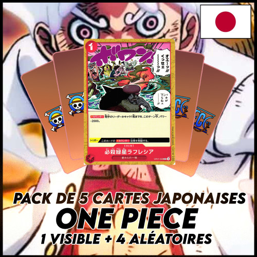 One Piece - Pack De 5 Cartes Japonaises One Piece Equipage Hody Jones + 4 Aléatoires [OP01]