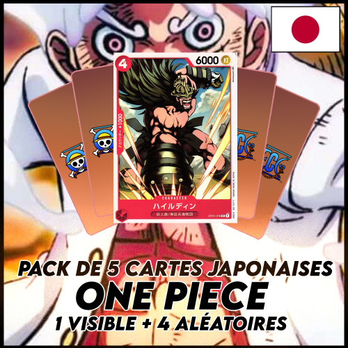 One Piece - Pack De 5 Cartes Japonaises One Piece Hajrudin + 4 Aléatoires [OP01]