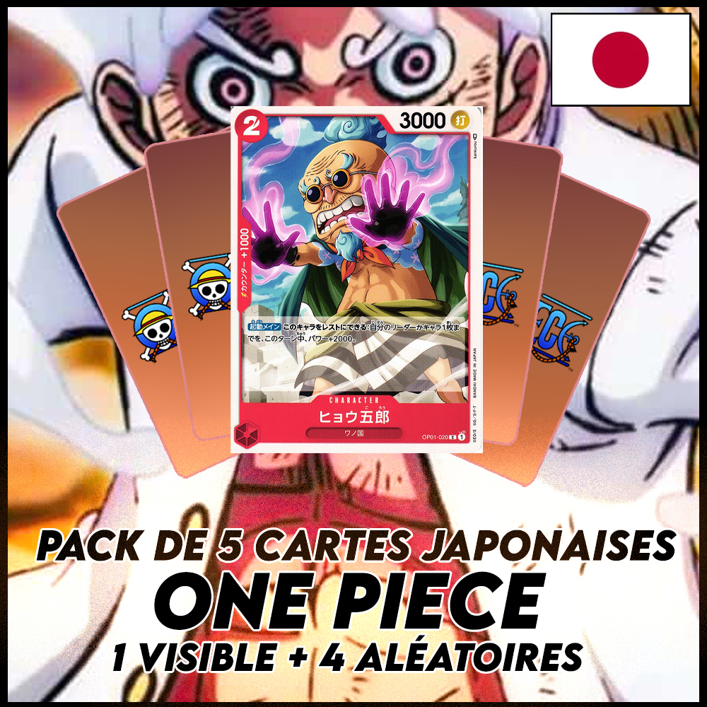 One Piece - Pack De 5 Cartes Japonaises One Piece Hyogoro + 4 Aléatoires [OP01]