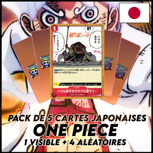 One Piece - Pack De 5 Cartes Japonaises One Piece Edward Newgate+ 4 Aléatoires [OP02]