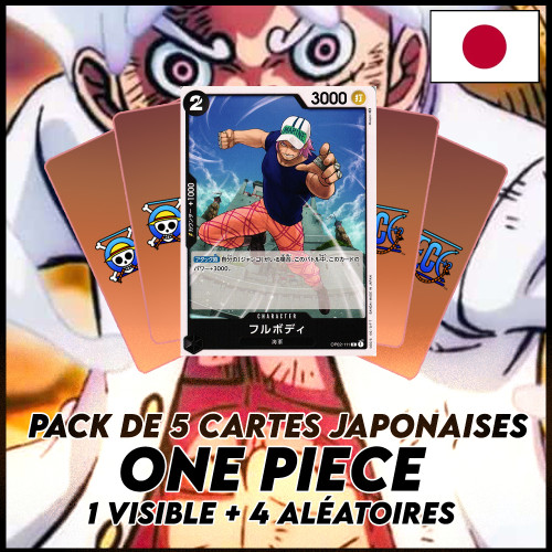 One Piece - Pack De 5 Cartes Japonaises One Piece Fullbody + 4 Aléatoires [OP02]