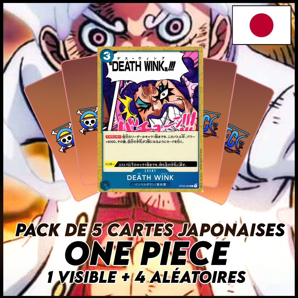 One Piece - Pack De 5 Cartes Japonaises One Piece Emporio Ivankov + 4 Aléatoires [OP02]