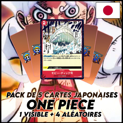 One Piece - Pack De 5 Cartes Japonaises One Piece Mobidyck + 4 Aléatoires [OP02]