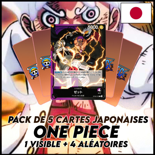 One Piece - Pack De 5 Cartes Japonaises One Piece Zephyr + 4 Aléatoires [OP02]