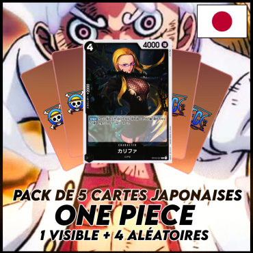 One Piece - Pack De 5 Cartes Japonaises One Piece Kalifa Brillante + 4 Aléatoires [OP03]