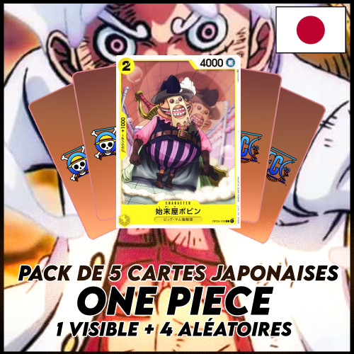 One Piece - Pack De 5 Cartes Japonaises One Piece Bobbin + 4 Aléatoires [OP03]