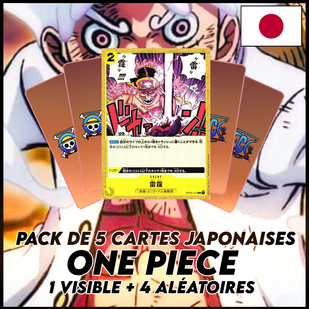 One Piece - Pack De 5 Cartes Japonaises One Piece Big Mom + 4 Aléatoires [OP03]