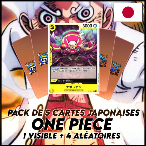 One Piece - Pack De 5 Cartes Japonaises One Piece Napoléon Big Mom + 4 Aléatoires [OP03]