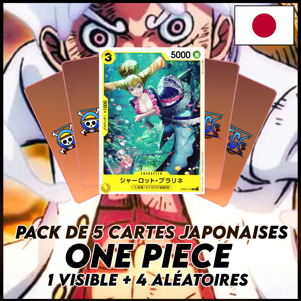 One Piece - Pack De 5 Cartes Japonaises One Piece Praline Charlotte + 4 Aléatoires [OP03]