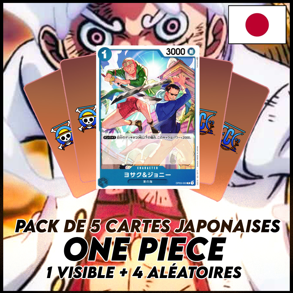 One Piece - Pack De 5 Cartes Japonaises One Piece Yosaku & Johnny + 4 Aléatoires [OP03]