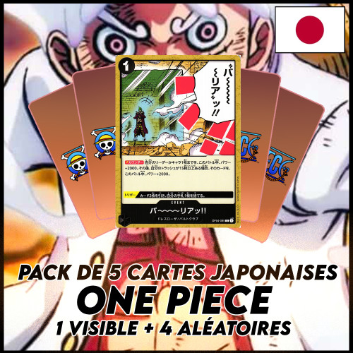 One Piece - Pack De 5 Cartes Japonaises One Piece Bartolomeo + 4 Aléatoires [OP04]