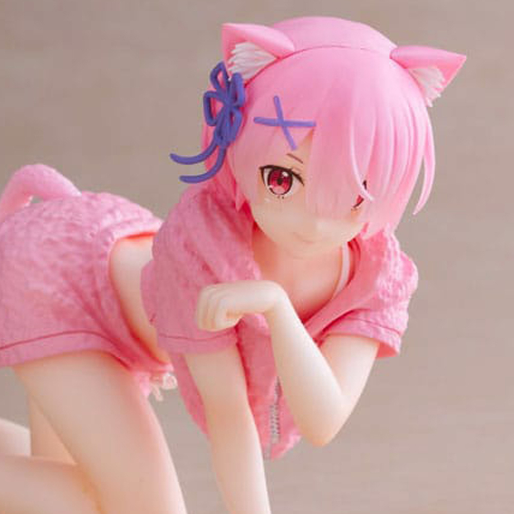 Re:ZERO - Starting Life In Another World - - Figurine Ram Desktop Cute Cat Roomwear Ver.