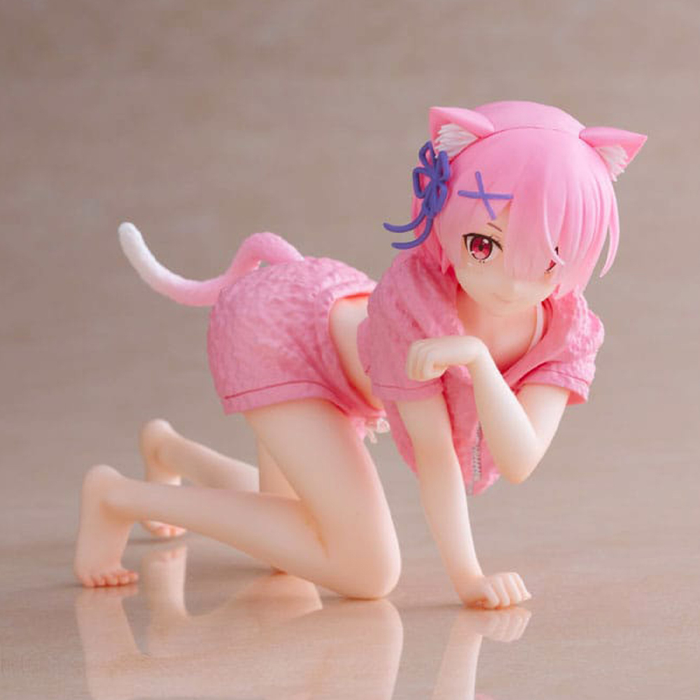 Re:ZERO - Starting Life In Another World - - Figurine Ram Desktop Cute Cat Roomwear Ver.