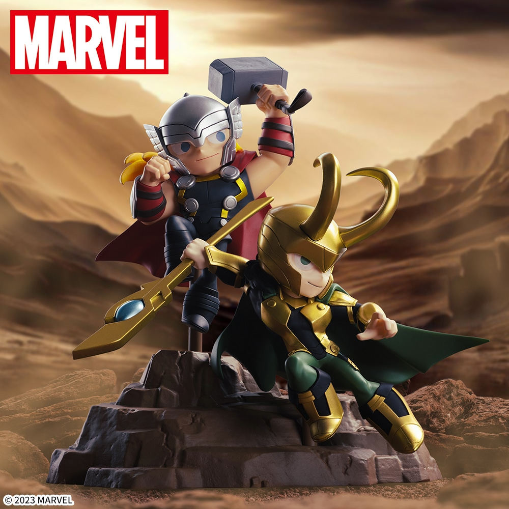 Marvel - Figurine Thor Et Loki Gurihiru Art Luminasta