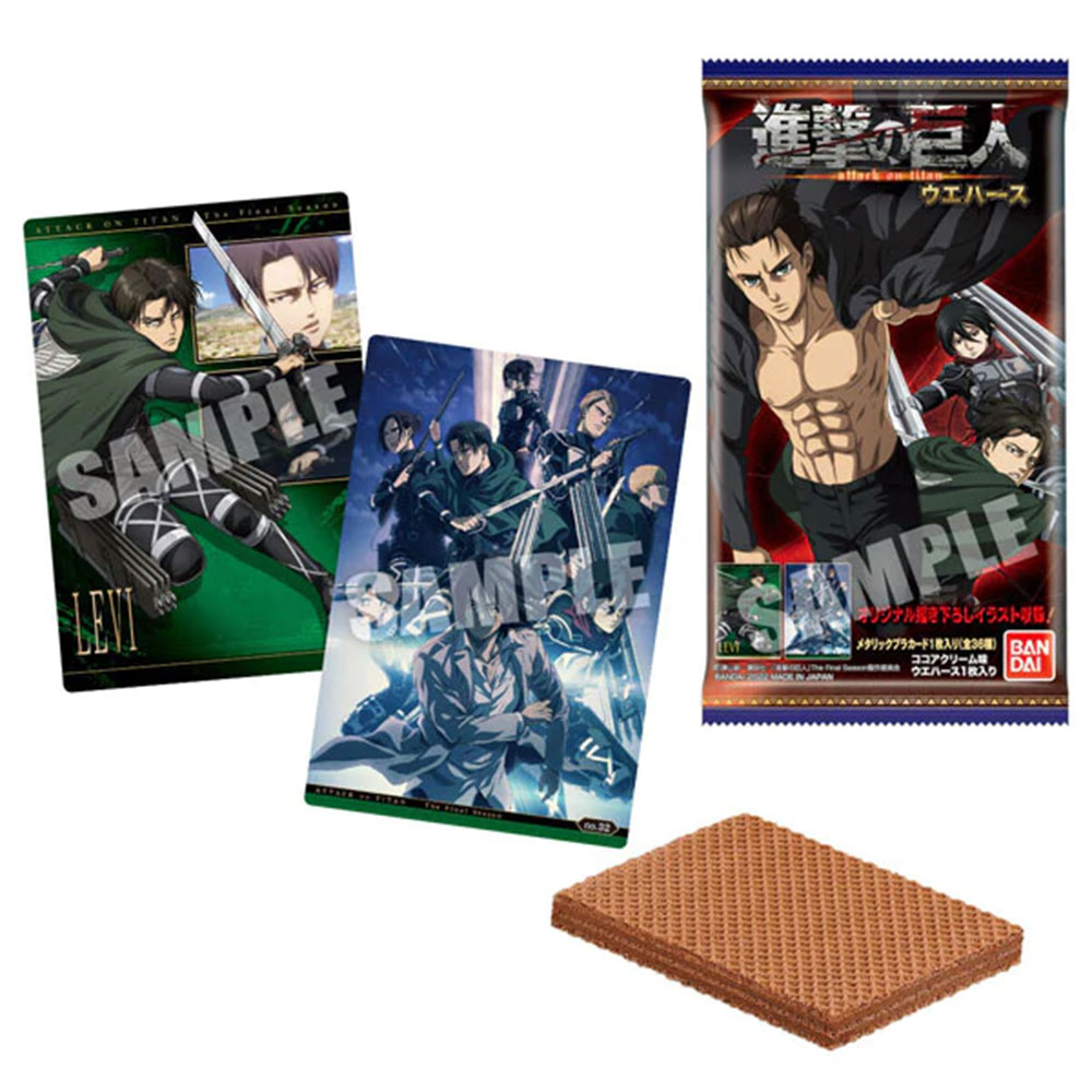 Attaque Des Titans Shingeki No Kyojin - Carte + Gaufrette ( ATTENTION GAUFRETTE PERIME )