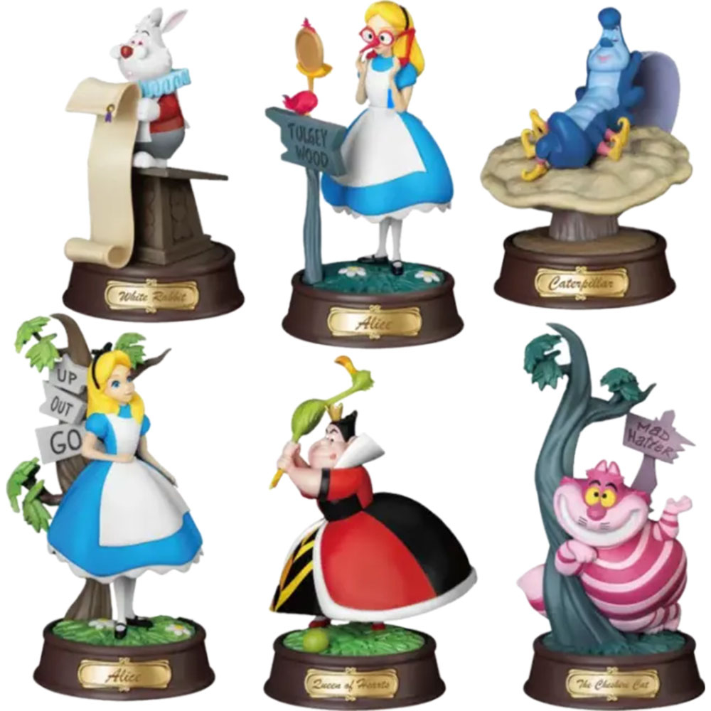 Alice Aux Pays Des Merveilles - Pack De 6 Mini Figurines Diorama Stage