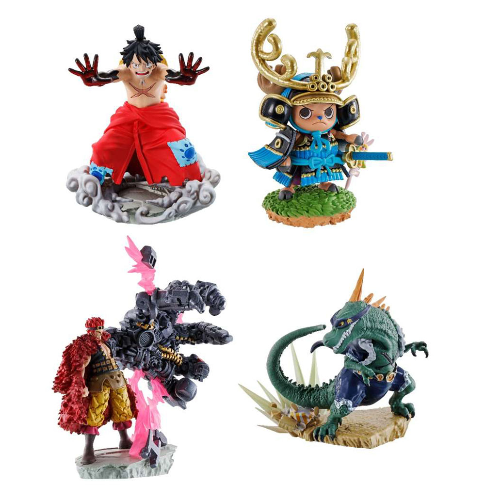 One Piece - Pack De 4 Figurines One Piece Petitrama Logbox Wanolkuni Set V2